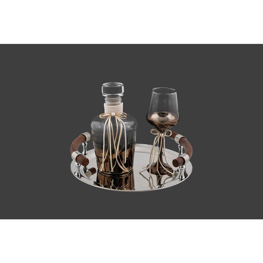 44. ΔΙΣΚΟΣ BR5312390 32cm ΚΑΡΑΦΑ  SK2421490 9,8xH23,7cm ΠΟΤΗΡΙ SPB2420680 H22,5cm